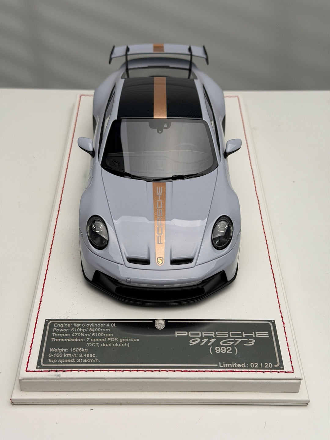 Porsche 911 GT3 (Crayon Grey, Gold Stripe) [Davis & Giovanni] 1/18 scale