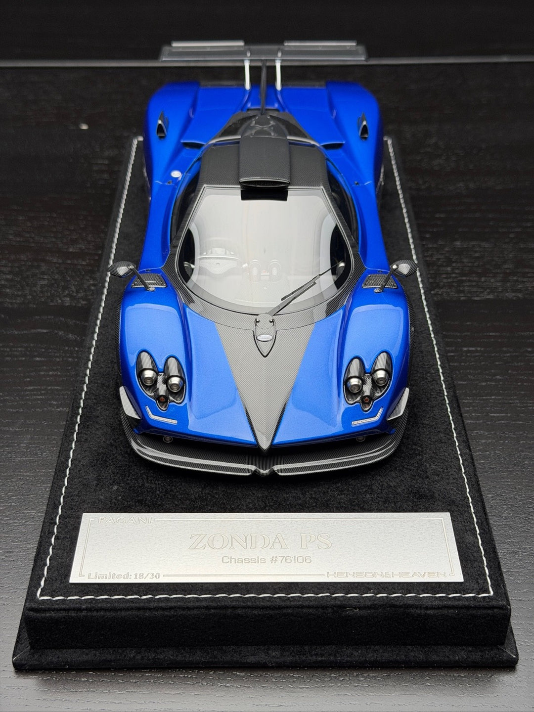 Pagani Zonda PS (Blue/ Carbon) [Henson&Heaven] 1/18 scale