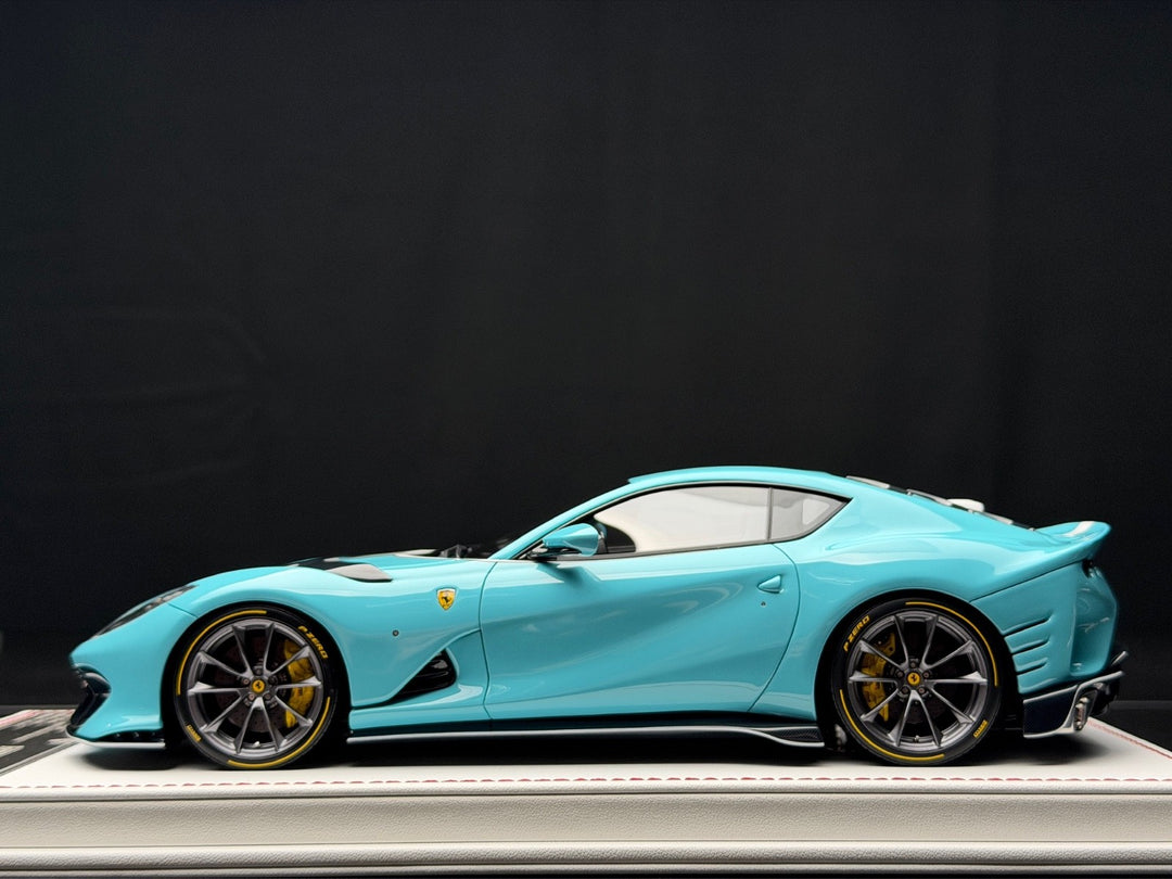 Ferrari 812 Competizione (Blue/ White Stripe) [Davis & Giovanni] 1:18 scale