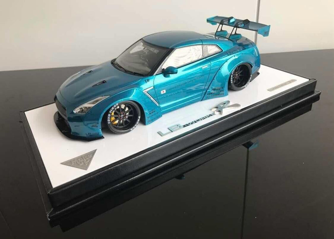 Nissan GTR LBWK (Metallic Blue) [Make up] 1/18 scale