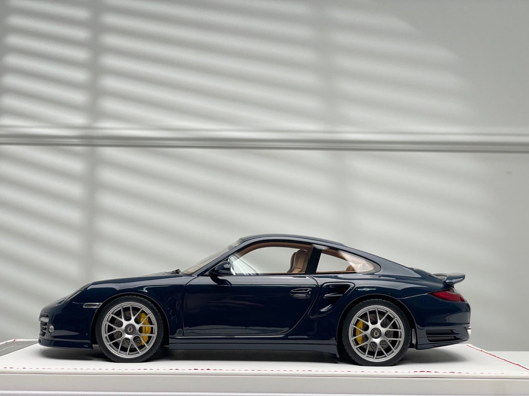 Porsche 997.2 911 Turbo S (Dark Blue/ Brown Int) [IVY Merit Model] 1/18 scale