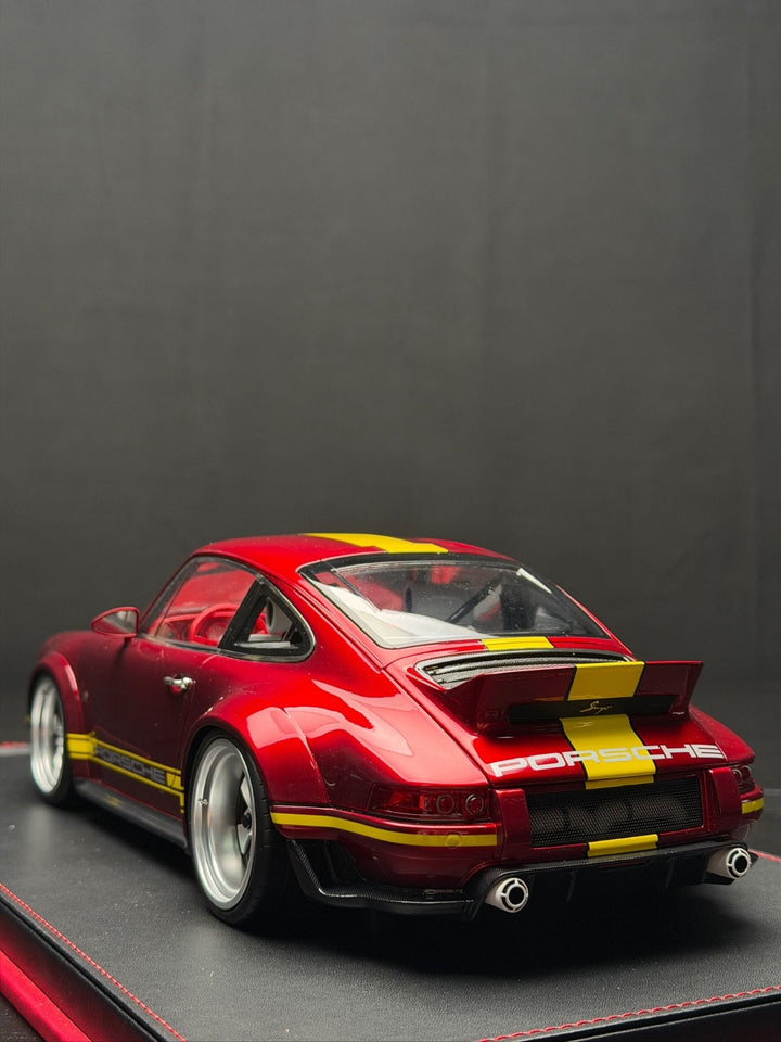 Porsche 911 Singer DLS (Metallic Red/ Yellow Stripe) [IVY Model] 1:12 scale