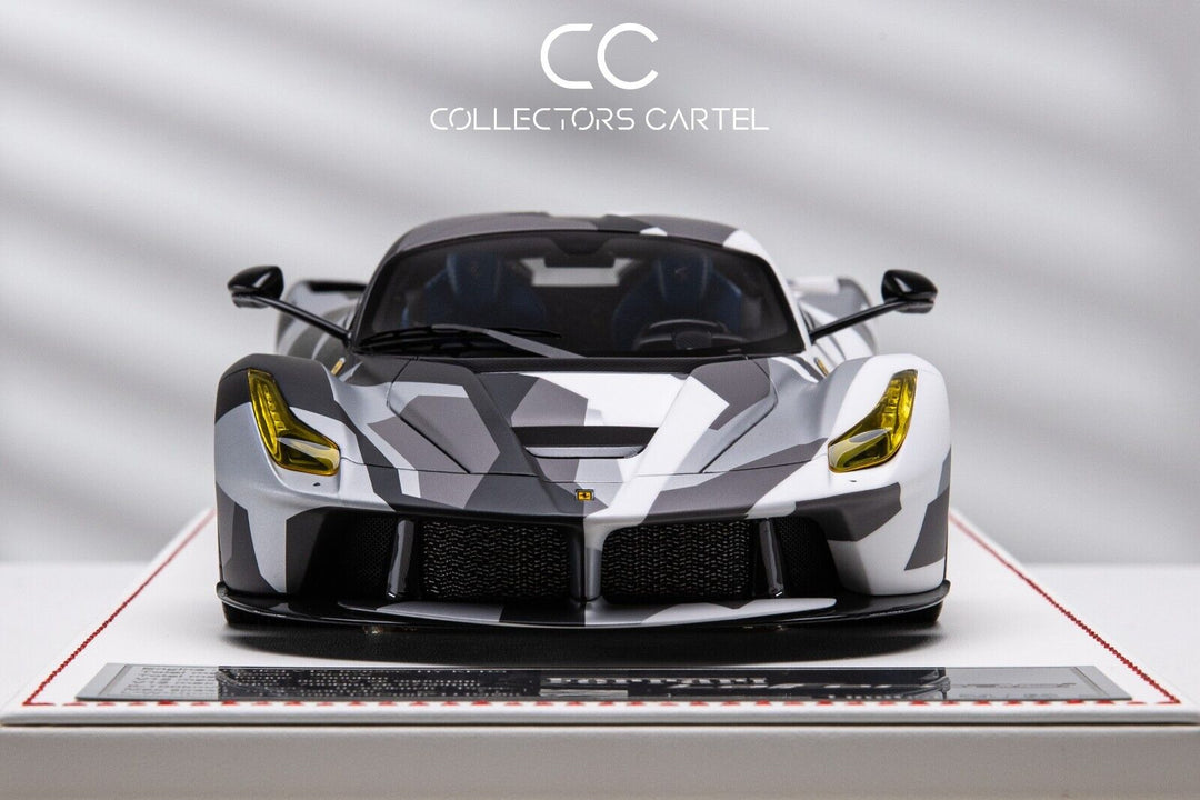 Ferrari LaFerrari (White/Grey/Black Camo) [Davis & Giovanni] 1/18 scale
