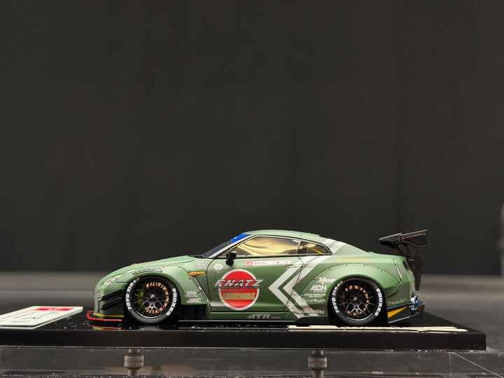 Nissan GTR LBWK Type 2. Racing Spec (Matte Green) [MakeUp Eidolon] 1:43 scale