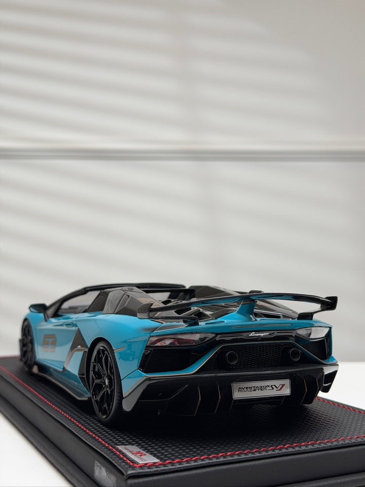 Lamborghini Aventador SVJ Roadster (Blue #63) [MR Collection] 1/18 scale