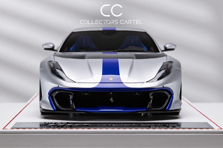 Ferrari 812 Competizione NOVITEC (Silver/ Blue) [Davis & Giovanni] 1/18 scale