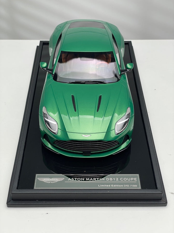 Aston Martin DB12 Coupe (Green) [Motorhelix] 1/18 scale