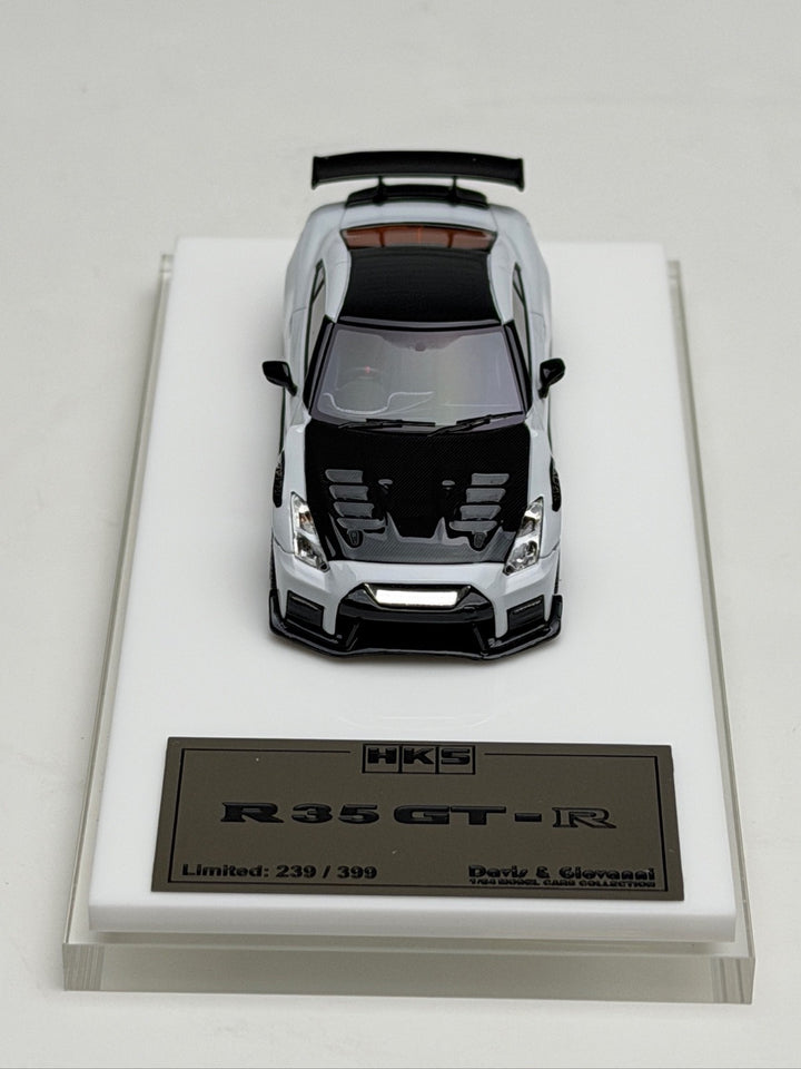Nissan R35 GT-R HKS (White) [Davis & Giovanni] 1:64 scale