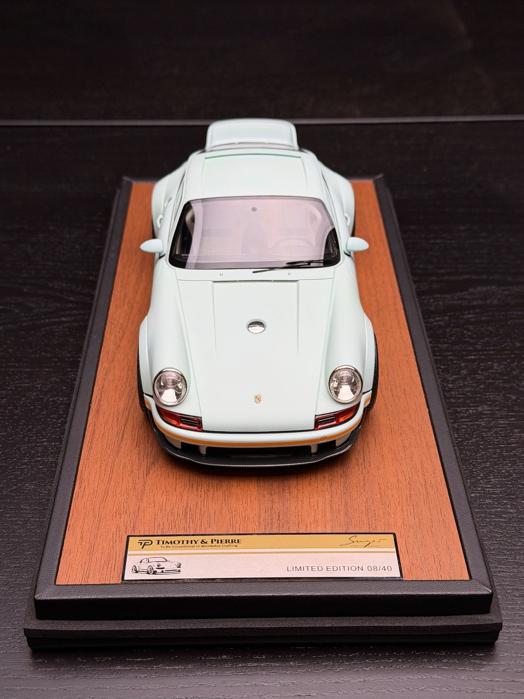 Porsche 911 Singer DLS (Matte Light Blue/ Orange) [Timothy & Pierre] 1/18 scale