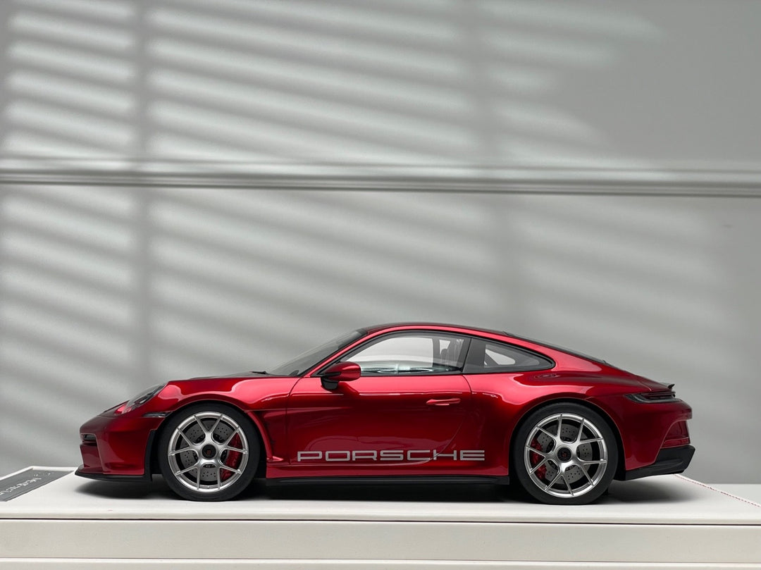 Porsche 911 S/T (Metallic Red/ Silver Rims) [Ivy Merit Model] 1/18 scale