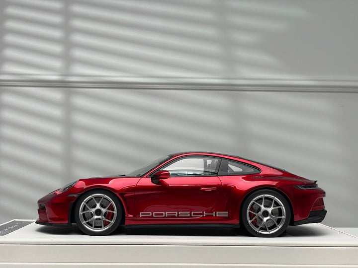Porsche 911 S/T (Metallic Red/ Silver Rims) [Ivy Merit Model] 1/18 scale