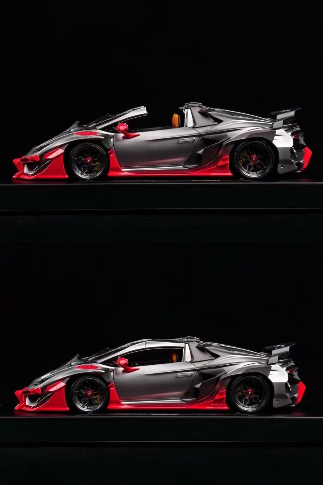 Lamborghini Huracan Awakenup-P61 Roadster (Silver/ Red)[DreamWalkers] 1/18 scale