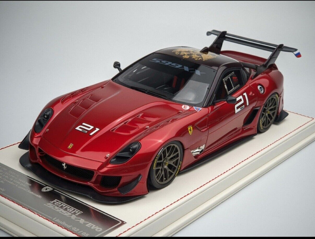 Ferrari 599XX EVO (Metallic Red w/ Russian Crest) [Davis & Giovanni] 1:18 scale