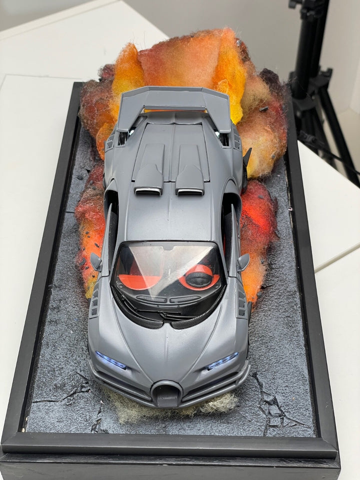 Bugatti Chiron Diorama with Lights [1:24 scale]