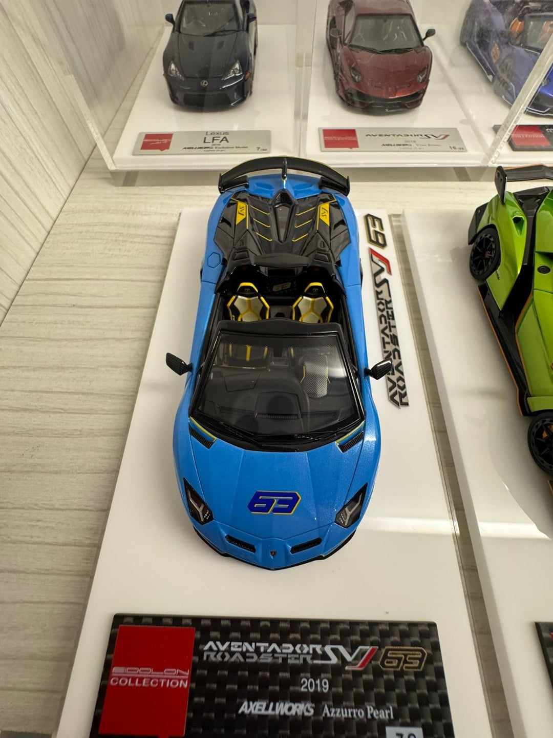 Lamborghini Aventador SVJ Roadster (Blue) [Make-Up AXELLWORKS] 1:43 scale