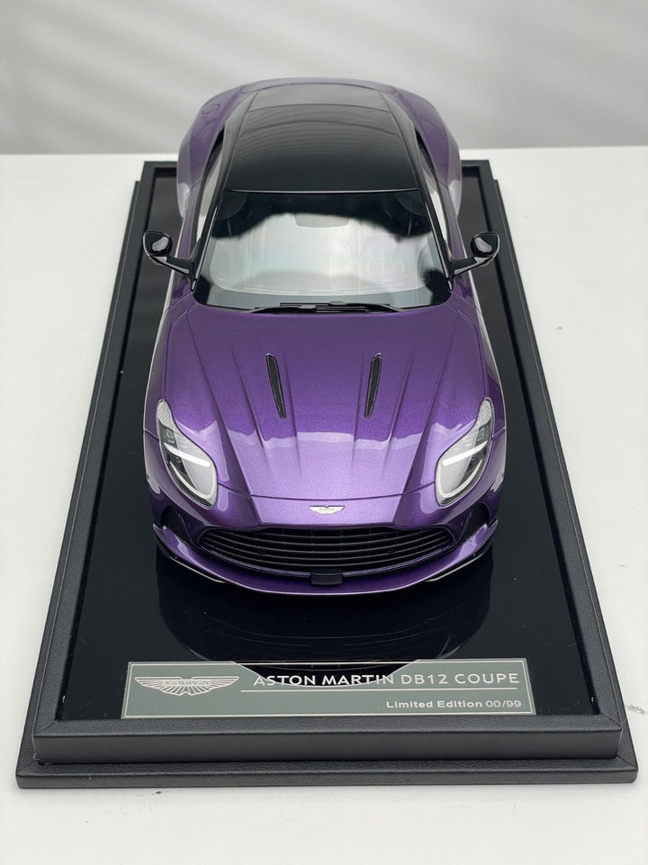 Aston Martin DB12 Coupe (Purple) [Motorhelix] 1/18 scale