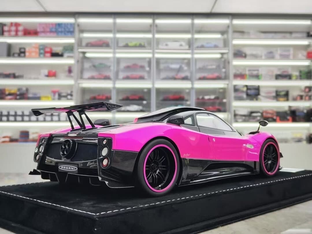 Pagani Zonda Cinque (Flash Pink/ Carbon) [Henson & Heaven] 1/18 scale