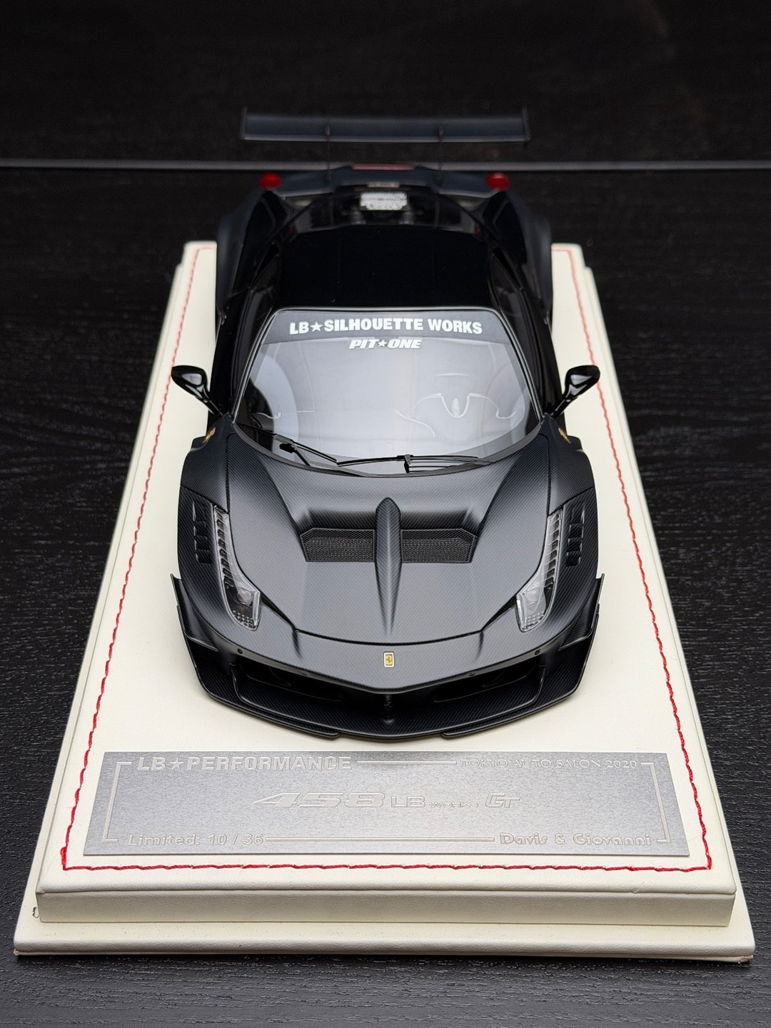 Ferrari 458 GT LBWK (Matte Black) [Davis & Giovanni] 1/18 scale