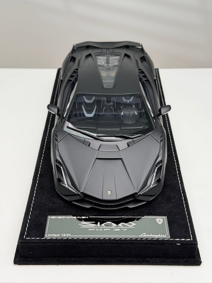 Lamborghini Sian FKP 37 (Matte Black) [Henson&Heaven] 1/18 scale