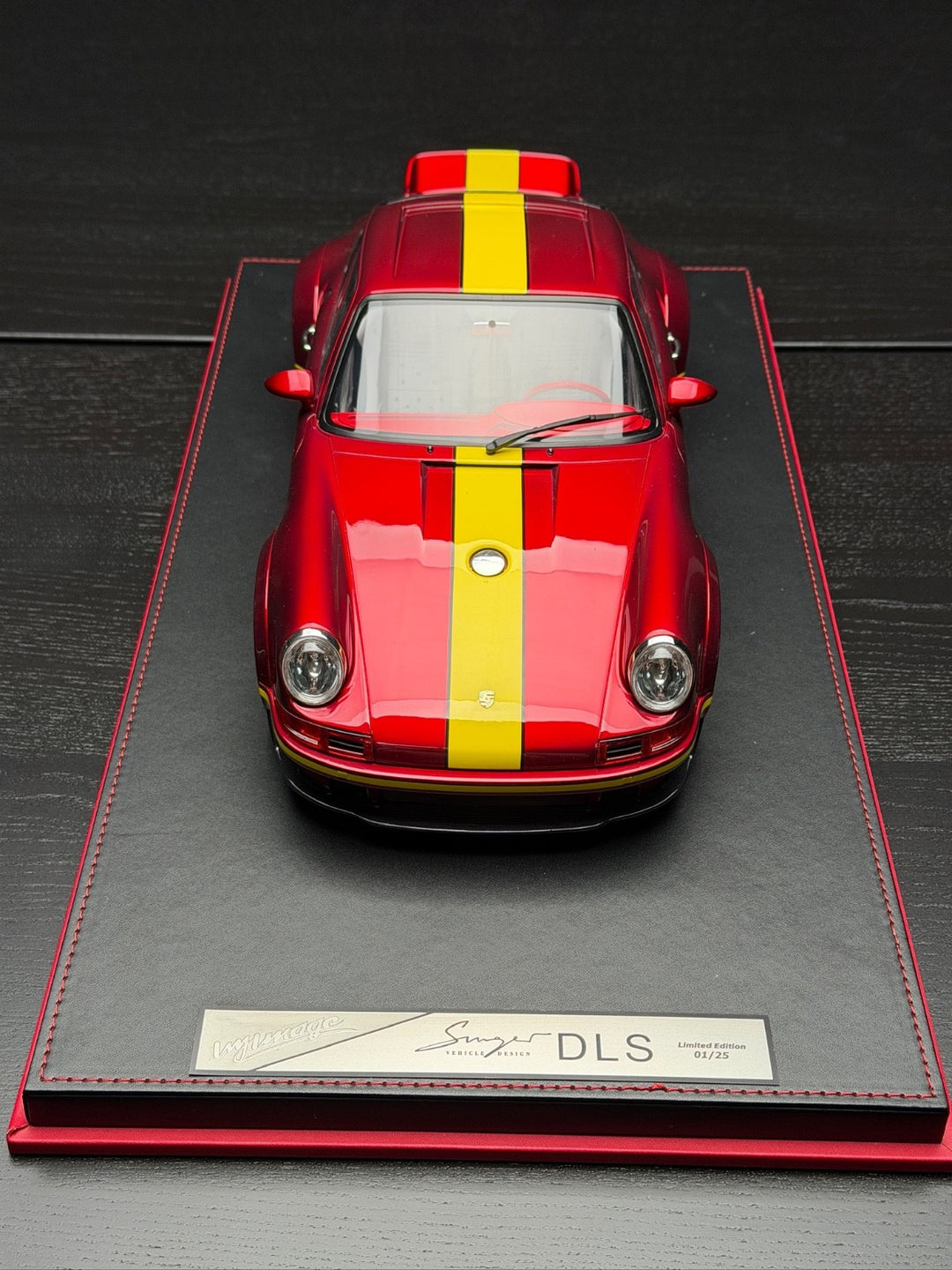 Porsche 911 Singer DLS (Metallic Red/ Yellow Stripe) [IVY Model] 1:12 scale