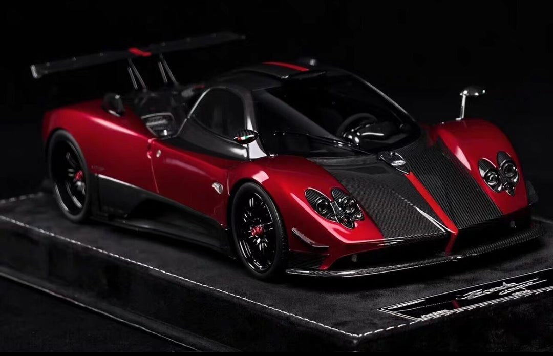 Pagani Zonda Cinque (Metallic Red/ Carbon) [Henson & Heaven] 1/18 scale