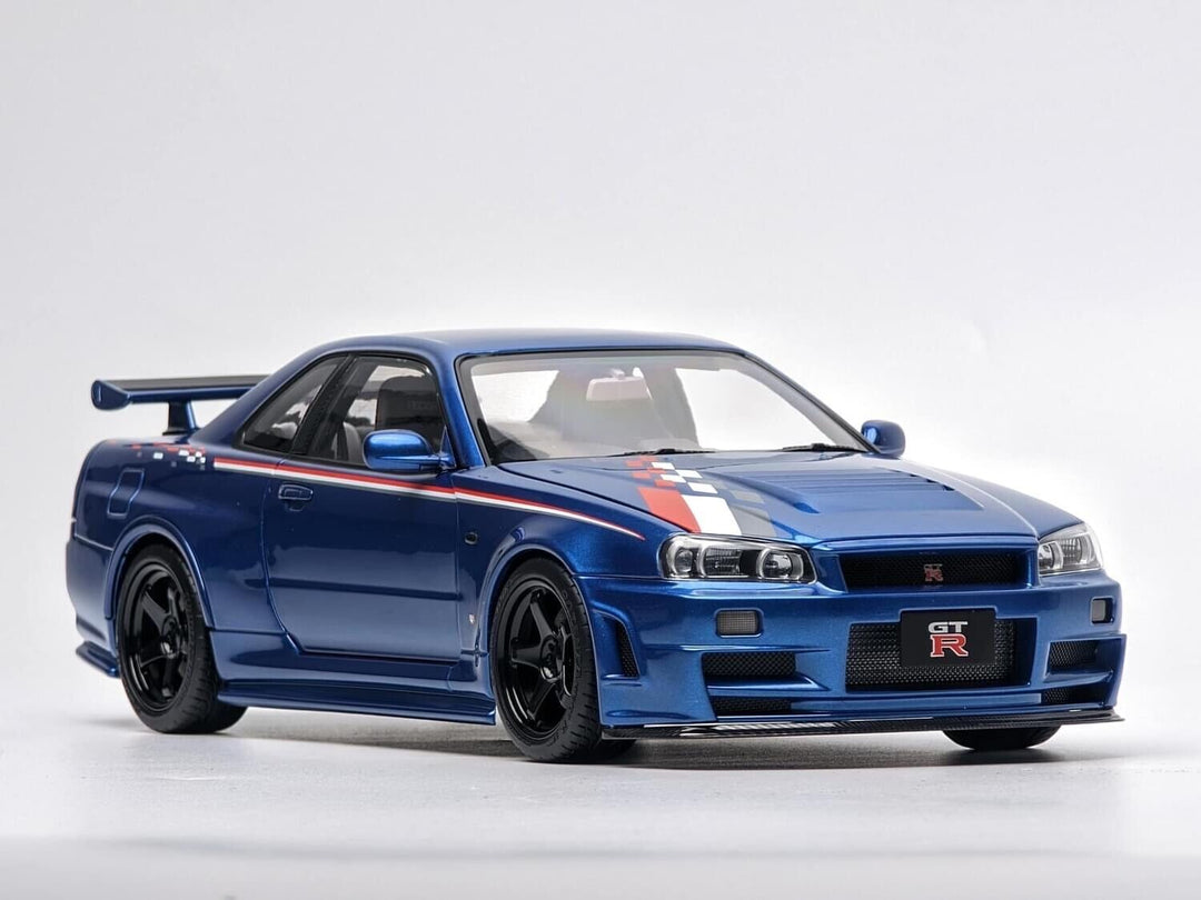 Nissan Skyline GT-R R34 (Blue) [Motorhelix] 1:18 scale - Diecast