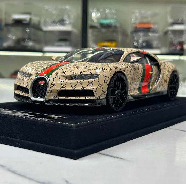 Bugatti Chiron Sport (Brown GUCCI Monogram) [Henson&Heaven] 1/18 scale