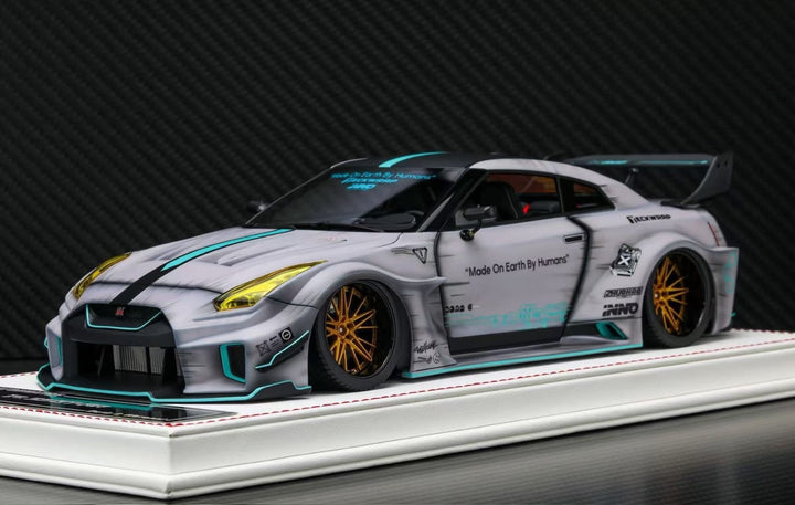 Nissan R35 GT-RR LBWK (Matte Gray Zero Fighter) [Davis & Giovanni] 1:18 scale