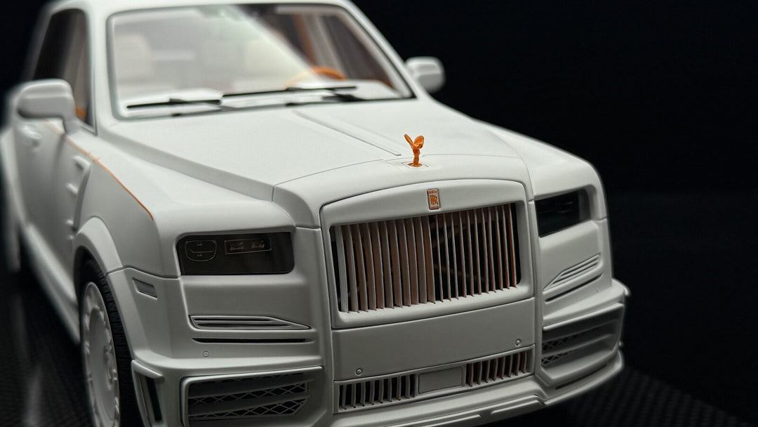 Rolls-Royce Cullinan Mansory (Matte White/ Orange) [Custom] 1/18 scale