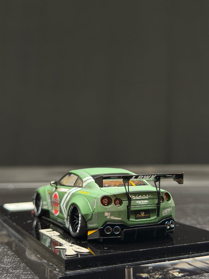 Nissan GTR LBWK Type 2. Racing Spec (Matte Green) [MakeUp Eidolon] 1:43 scale