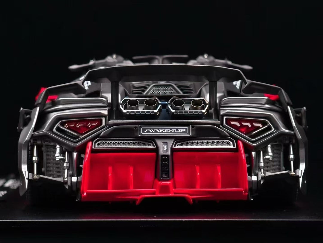 Lamborghini Huracan Awakenup-P61 Roadster (Silver/ Red)[DreamWalkers] 1/18 scale