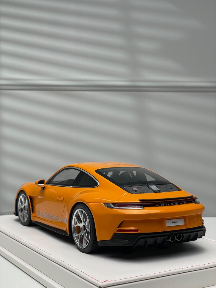 Porsche 911 S/T (Orange/ Silver Rims) [Ivy Merit Model] 1/18 scale