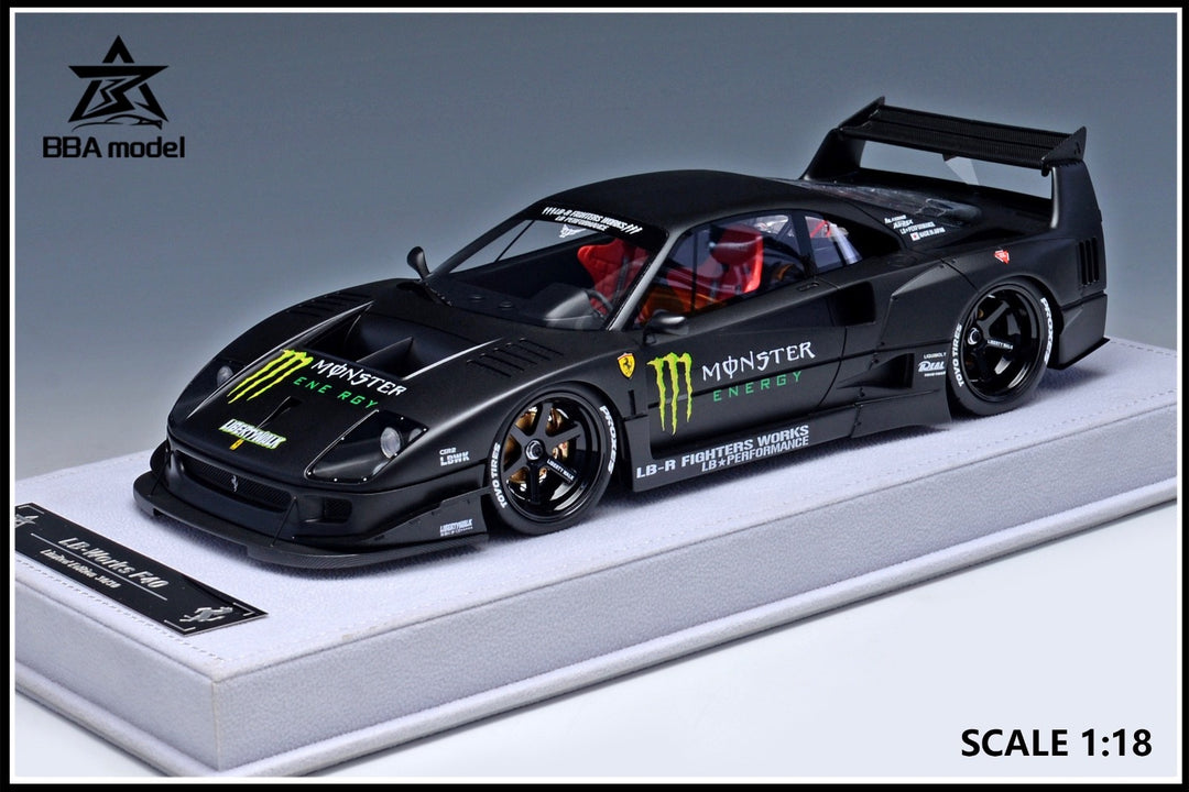 Ferrari F40 LBWK (MONSTER Energy Decals) [BBA Model] 1/18 scale