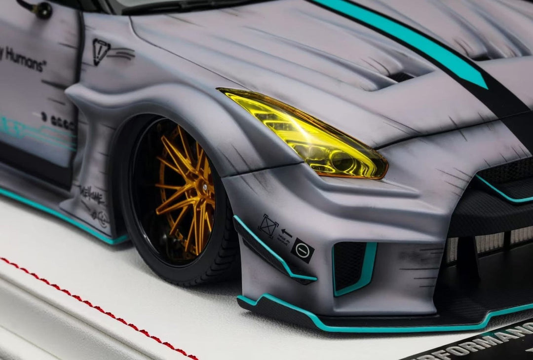 Nissan R35 GT-RR LBWK (Matte Gray Zero Fighter) [Davis & Giovanni] 1:18 scale