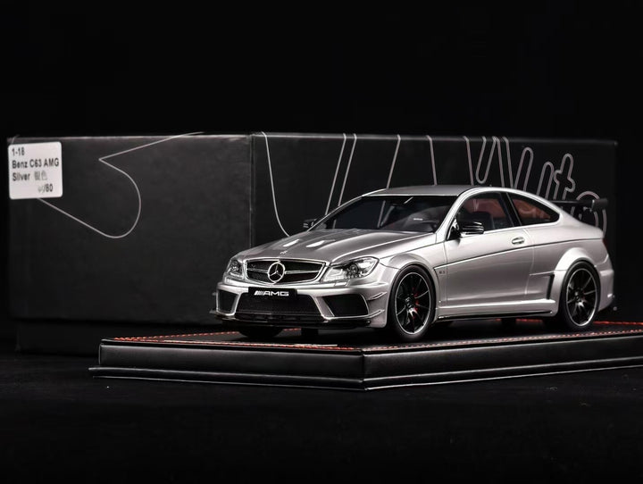 Mercedes-Benz AMG C63 Black Series (Silver) [Vehicle Art] 1/18 scale