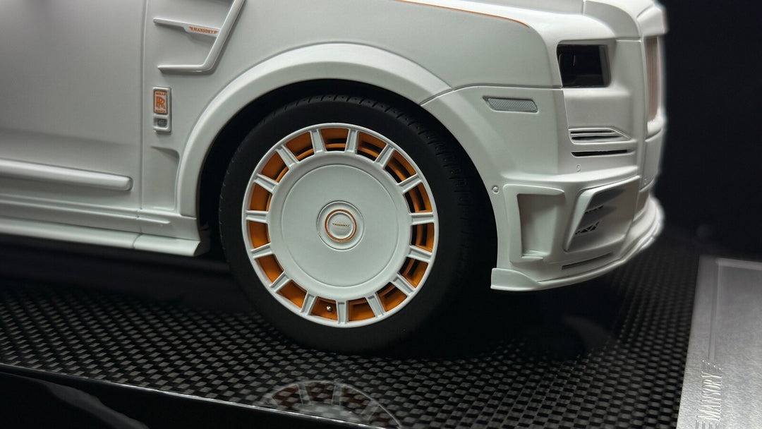 Rolls-Royce Cullinan Mansory (Matte White/ Orange) [Custom] 1/18 scale