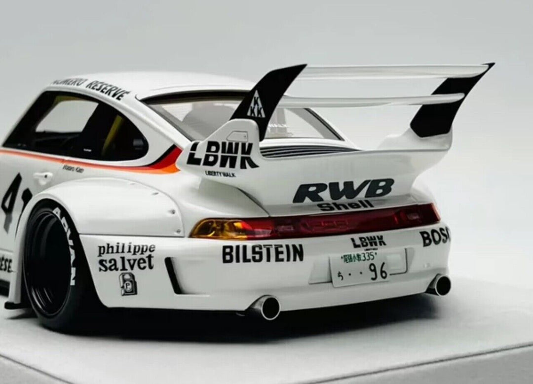 Porsche 911 993 RWB (Numero Reserve 41 White) [FuelMe Model] 1/18 scale