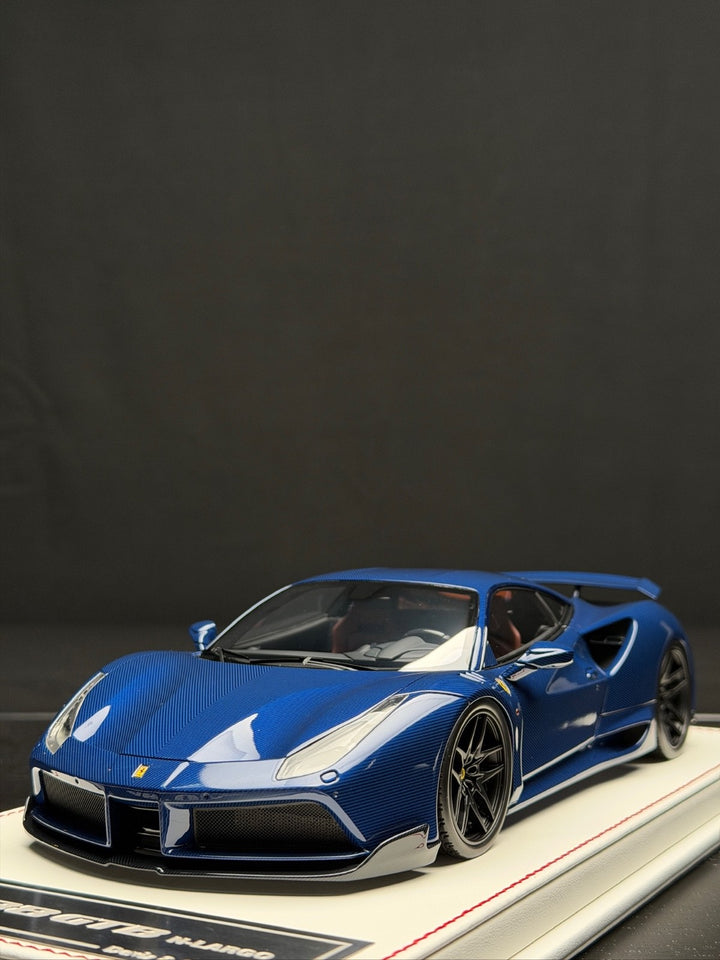 Ferrari 488 GTB N-LARGO NOVITEC (Blue Carbon) [Davis & Giovanni] 1:18 scale