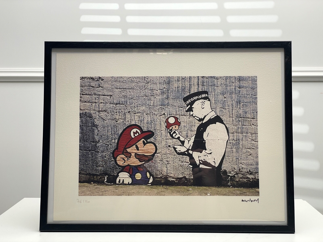 Banksy - "Super Mario" Signed Lithograph #76 of 150
