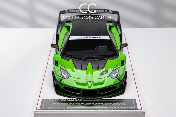 Lamborghini Aventador GT EVO LBWK (Green/Black) [Davis & Giovanni] 1/18 scale