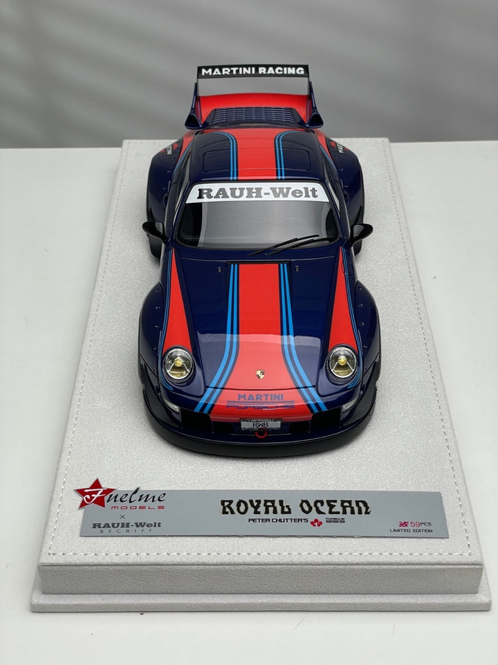 Porsche 911 993 RWB (Royal Ocean Blue) [FuelMe Model] 1/18 scale