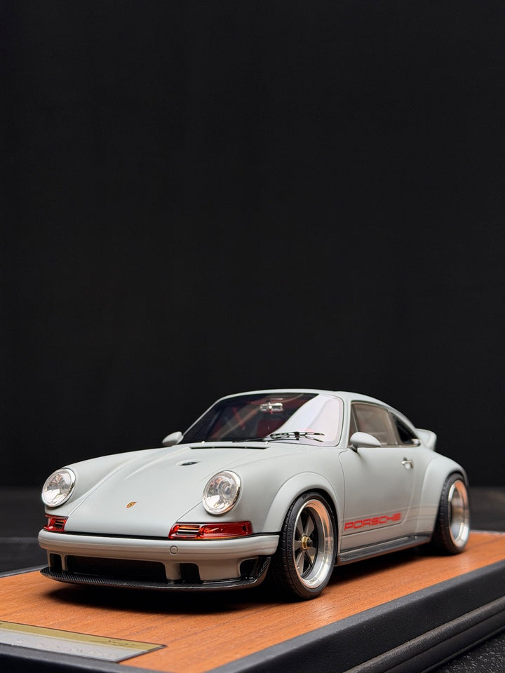 Porsche 911 Singer DLS (Matte Gray/ Red) [Timothy & Pierre] 1/18 scale