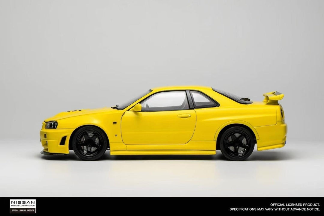 Nissan R34 Skyline GT-R (Yellow) [Motorhelix] 1/18 scale