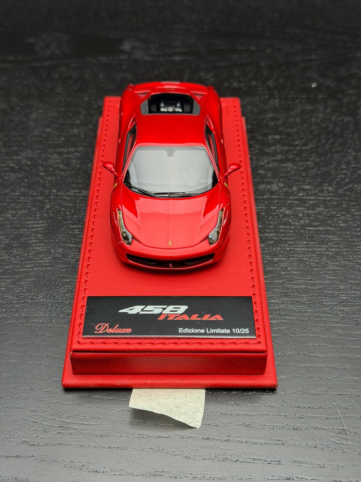 Ferrari 458 Italia (Gloss Red) [BBR Deluxe] 1:43 scale