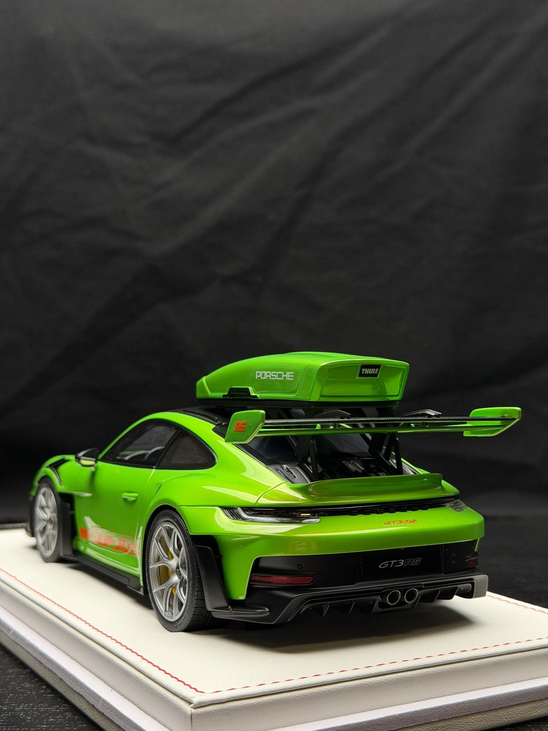 Porsche 911 GT3 RS w/ Roof Rack (Green/ Orange) [IVY Model] 1:18 scale