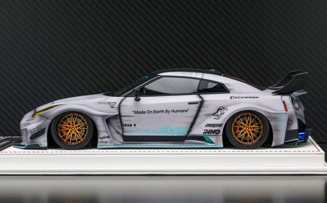 Nissan R35 GT-RR LBWK (Matte Gray Zero Fighter) [Davis & Giovanni] 1:18 scale