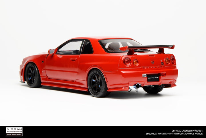 Nissan R34 Skyline GT-R (Red) [Motorhelix] 1/18 scale