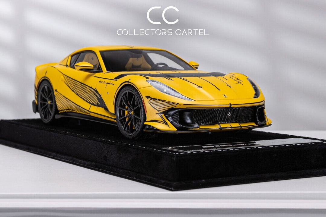 Ferrari 812 Competizione (Matt Yellow "Blank Sheet") [Henson&Heaven] 1/18 scale