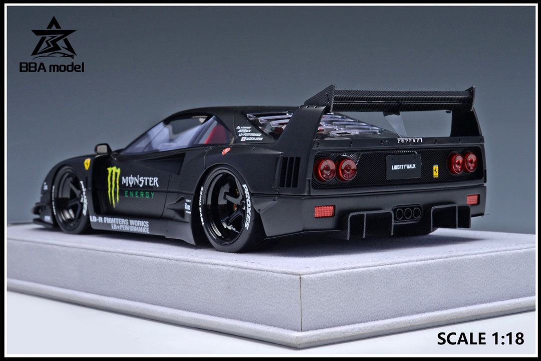 Ferrari F40 LBWK (MONSTER Energy Decals) [BBA Model] 1/18 scale
