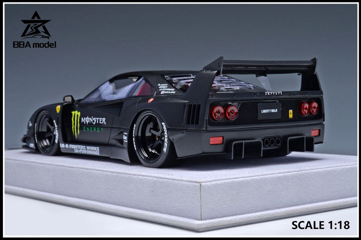 Ferrari F40 LBWK (MONSTER Energy Decals) [BBA Model] 1/18 scale